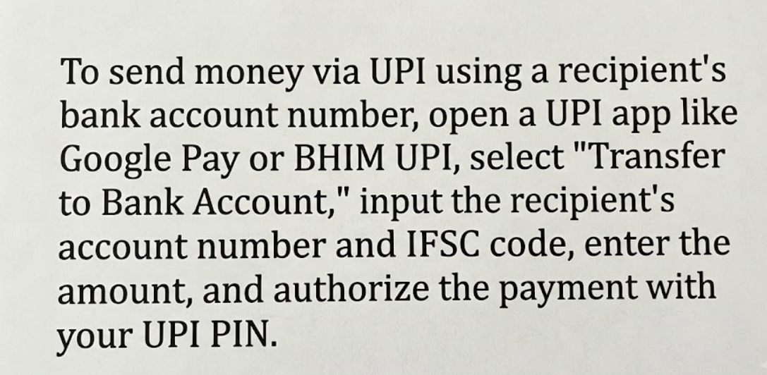 Payment Instructions